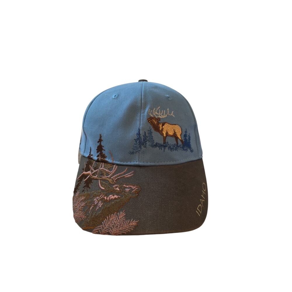 Idaho Blue Brown Cap Hat Strapback Moose Polar USA Share The Earth